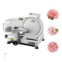 SucceBuy 10 inch Commercial Meat Slicer Electric Deli Food Slicer 180W Meat Cutter w/ Premium 65Mn Blade Food Slicer Machine