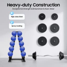 5 Tiers Dumbbell Rack Stand, Steel A-Frame Dumbbell Weight Rack, For Storing Dumbbells in Homes, Hotels, Gyms, Schools