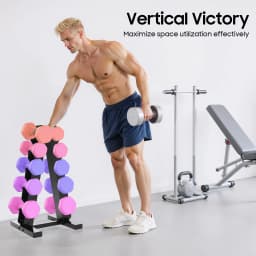 5 Tiers Dumbbell Rack Stand, Steel A-Frame Dumbbell Weight Rack, For Storing Dumbbells in Homes, Hotels, Gyms, Schools