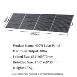 400W solar panel ABOK Monocrystalline Charger with MC4 Output IP68 flexible Waterproof for power station/RV/Camping/Home/Hiking