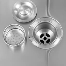 Large Capacity Stainless Steel Kitchen Sink with Faucet 360 ° Rotatable Faucet Low Noise 45*41*75cm