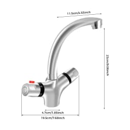 High quality brass chrome finish kitchen thermostatic faucet Kitchen Mixer Tap Basin Faucet Bathroom Faucet 360° Rotatable