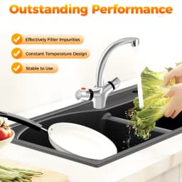 High quality brass chrome finish kitchen thermostatic faucet Kitchen Mixer Tap Basin Faucet Bathroom Faucet 360° Rotatable