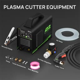 AIXZ AIC45II 220V 45 Amps Plasma Cutting Machine 60% Duty Cycle IGBT Inverter Non-HF Non-Touch Pilot ARC Air Plasma Cutter 2T/4T Cutting 1-16mm Greatly Improves Cutting Efficiency