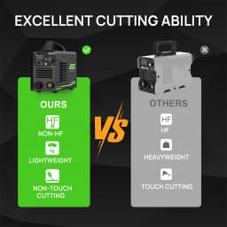 AIXZ AIC45II 220V 45 Amps Plasma Cutting Machine 60% Duty Cycle IGBT Inverter Non-HF Non-Touch Pilot ARC Air Plasma Cutter 2T/4T Cutting 1-16mm Greatly Improves Cutting Efficiency