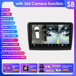 OSSURET CarPlay Android 12 Car Radio For Skoda Superb 2 B6 2008 - 2015 Car Multimedia Player Navi GPS 2din 4G autoradio RDS 7862