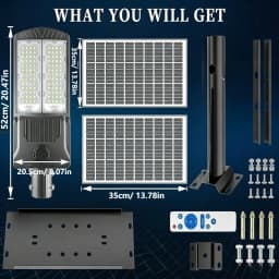 8000W Solar Street Lights Outdoor Commercial Parking Lot Light Dusk to Dawn Solar Security Flood Lights Solar Lamp for Yard Road