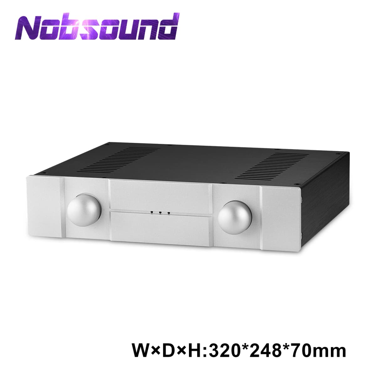 Nobsound HiFi Amplifier Housing Aluminum Chassis for DIY Amplifier Case Preamp Enclosure