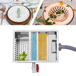 Commercial Grease Interceptor Grease Trap Stainless Under Sink Grease Trap Automatic Shut-Off Waste Water Oil-Water Separator