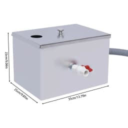 Commercial Grease Interceptor Grease Trap Stainless Under Sink Grease Trap Automatic Shut-Off Waste Water Oil-Water Separator