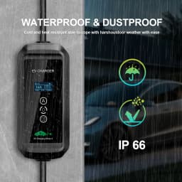 Portable EV Charger 16A 3.6KW Type 2 Timer Wall Box 1-15Hour Home Charging Electric Vehicle PHEV Hybrid Cars 3.5M
