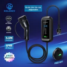 Portable EV Charger 16A 3.6KW Type 2 Timer Wall Box 1-15Hour Home Charging Electric Vehicle PHEV Hybrid Cars 3.5M