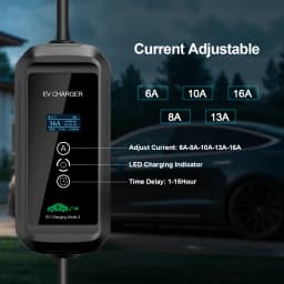 Portable EV Charger 16A 3.6KW Type 2 Timer Wall Box 1-15Hour Home Charging Electric Vehicle PHEV Hybrid Cars 3.5M