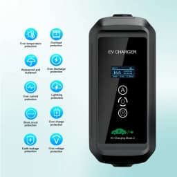 Portable EV Charger 16A 3.6KW Type 2 Timer Wall Box 1-15Hour Home Charging Electric Vehicle PHEV Hybrid Cars 3.5M