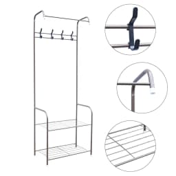 Independent Hanger Brown Metal Shoe Hanger 4 Hooks Clothes Rack Clothes Hangers Coat Hanger Stand Wardrobe Stand