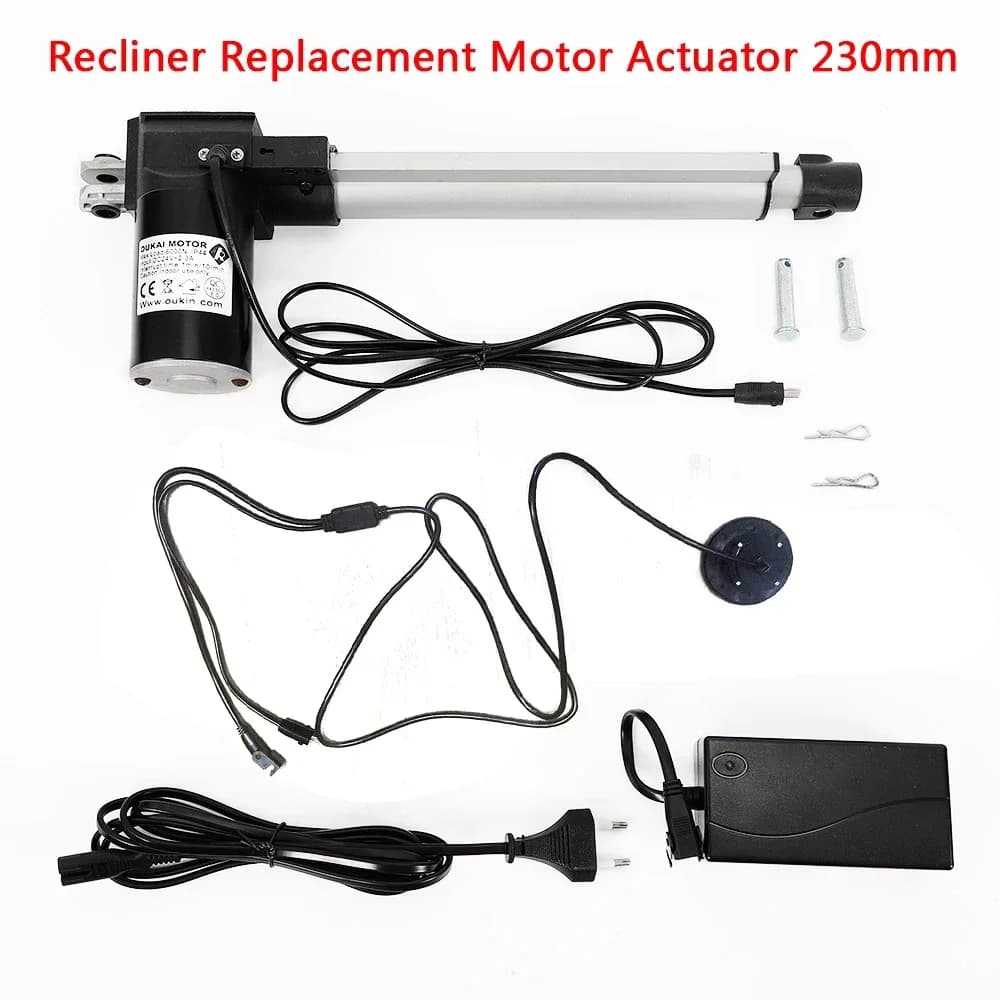 Durable Linear Actuator, 6000N Load Capacity, 24V Motor, 9-inch Stroke for Compact Installations