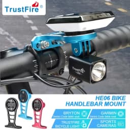 Trustfire HE06 Bicycle Computer Holder Bracket Aluminum Alloy Extend Base Mount Extension Holder Black for Garmin/Bryton/Catey