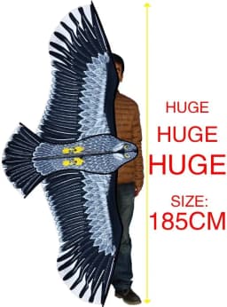 New Outdoor Fun Sports Huge 185cm Eagle Kite With Handle Line Novelty Toy Kites For Adult /Kids Large Good Flying