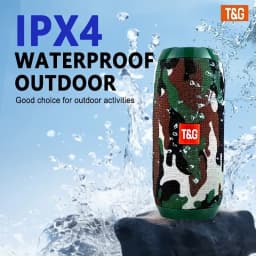 TG117 Portable Outdoor Bluetooth Speaker, IPX4, Built-in Microphone, Compatible with FM, TF Card, and USB Plug-in
