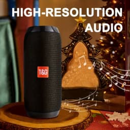 TG117 Portable Outdoor Bluetooth Speaker, IPX4, Built-in Microphone, Compatible with FM, TF Card, and USB Plug-in