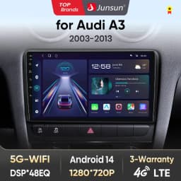 Junsun Android 13 Radio Autoradio For Audi A3 8P 2003 2004-2013 Car Intelligent Systems for Apple Carplay GPS RDS Spain Screen