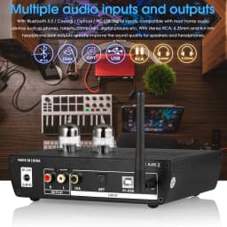 Nobsound DAC-T2 HiFi Valve Tube Preamp USB DAC Optical/Coaxial Converter Bluetooth 5.0 Receiver ES9038 Headphone Amp 24Bit/96K
