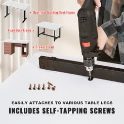 SucceBuy Table Top 220.5 lbs Load Capacity Particle Board for Height Adjustable Electric Standing Desk Frame for Home and Office