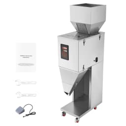 SucceBuy 20-3000g/20-5000g Particle Filling Machine with Foot Pedal  Automatic Powder Weighing Filler for Beans Seeds Packing