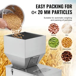 SucceBuy 20-3000g/20-5000g Particle Filling Machine with Foot Pedal  Automatic Powder Weighing Filler for Beans Seeds Packing