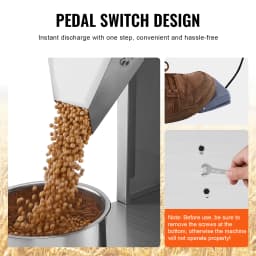 SucceBuy 20-3000g/20-5000g Particle Filling Machine with Foot Pedal  Automatic Powder Weighing Filler for Beans Seeds Packing
