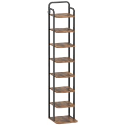 Vertical Shoe Rack, Shoe Shelves, Wood Shoe Organizer for Closet, Entryway, Shoe Tower for Small Spaces, Free Standing