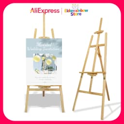 Studio Easel Wooden1.75m A-Frame Folding Pine Wood Artist Art Craft Adjustable Display Exhibition for Wedding Painting Art Easel