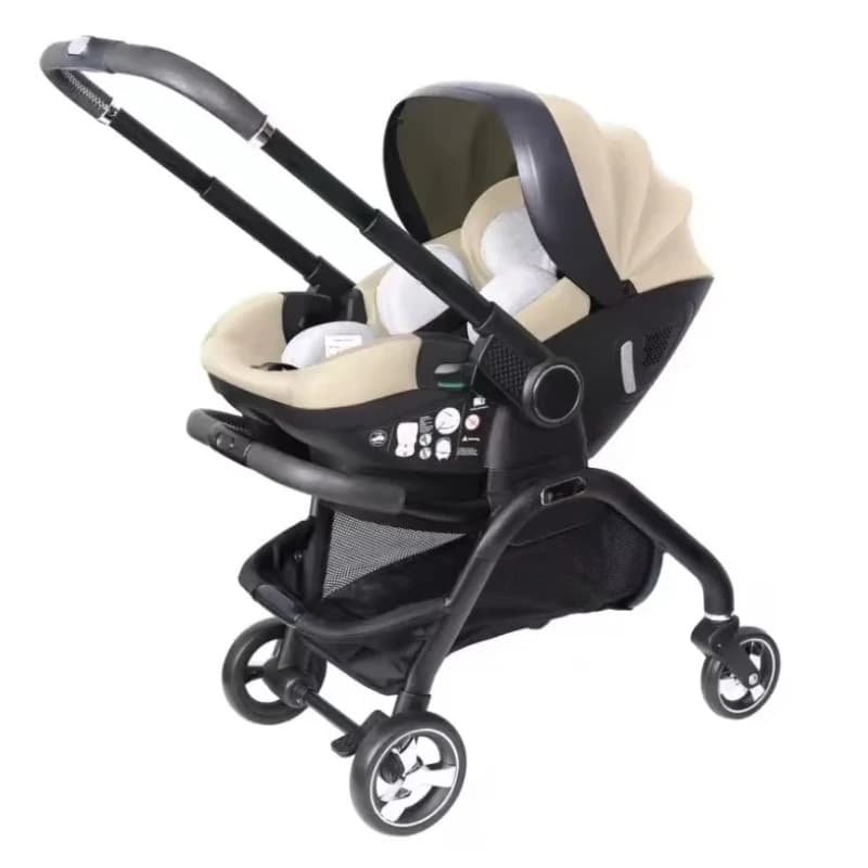 3 in 1 Newborn Baby Stroller Portable Child Car Seat Luxury Baby Stroller Foldable Baby Carriage Two-way Adjustable Armrests