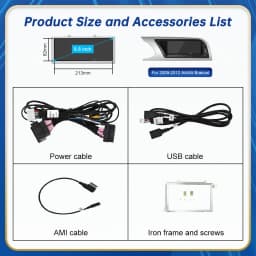 12.3 Road Top 8.9 Inch Touch Display Multimedia Player Andriod Auto Link For Audi A4 S4 B8 2009-2012 GPS Carplay Screen Car Play