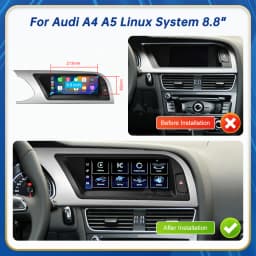12.3 Road Top 8.9 Inch Touch Display Multimedia Player Andriod Auto Link For Audi A4 S4 B8 2009-2012 GPS Carplay Screen Car Play