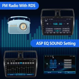 ESSGOO 10" 2DIN Android 13 Carplay Car Stereo Radio For Suzuki Swift 2003-2010 GPS Navigation FM WiFi BT RDS Multimedia Player 