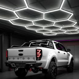 14 Grids Local Warehouse DutyFree Honeycomb Garage Light Hexagon Lamp 44cm Tube Ceiling Lighting for Workshop Barber Gym