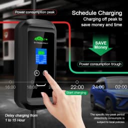 Chiefleed EV Charger 32A 22KW Type2 Cable 3Phase EVSE Wallbox Tuya APP Fast Charging Station For Electric Vehicle 5M