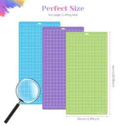 3Pcs PVC Cutting Mat Base Adhesive Plate Pad Non-Slip Sheet Cricut Joy Quilting Mats For Cardstock Htv Craft 12x24inch 12x12inch