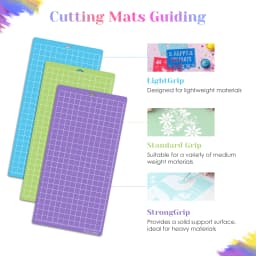3Pcs PVC Cutting Mat Base Adhesive Plate Pad Non-Slip Sheet Cricut Joy Quilting Mats For Cardstock Htv Craft 12x24inch 12x12inch