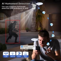 Hiseeu 10CH NVR Dual Lens Wireless CCTV Surveillance Kit Human Detection Night Vision P2P 3K 6MP IP Cameras Security System