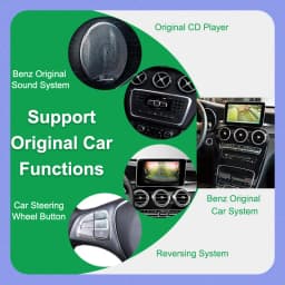 AUTOTOP Android 14 Car Multimedea Stereo Player for Mercedes Benz A Class W176 GLA X156 CLA C117 Wireless Carplay Android Auto