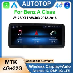 AUTOTOP Android 14 Car Multimedea Stereo Player for Mercedes Benz A Class W176 GLA X156 CLA C117 Wireless Carplay Android Auto