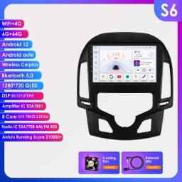 360Camera Carplay Android Car Radio For Hyundai I30 i30 AT MT 2006-2011 Car Multimedia Player Navi GPS 2Din Autoradio 4G-LET RDS