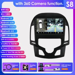 360Camera Carplay Android Car Radio For Hyundai I30 i30 AT MT 2006-2011 Car Multimedia Player Navi GPS 2Din Autoradio 4G-LET RDS