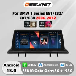 10.25"Carplay Android 13 Auto Car radio For BMW 1 Series E81 E82 E87 E88 09-16 Autoradio multimedia 2DIN car intelligent systems