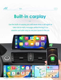 10.25"Carplay Android 13 Auto Car radio For BMW 1 Series E81 E82 E87 E88 09-16 Autoradio multimedia 2DIN car intelligent systems