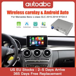 CarPlay sans fil pour Mercedes Benz, Classe GLC CLA GLA classe C W205 NTG5.0 2015 – 2018，prise en charge Android Auto Mirrorlink