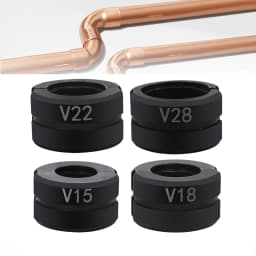 4 Copper Pipe Crimping Dies V15, V18, V22, V28 mm, Crimping Pliers Fittings Tool -V Molds Set