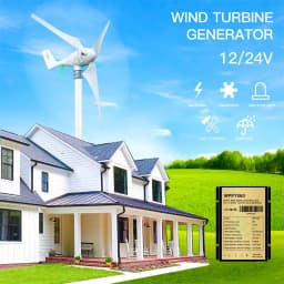 600W Windmill 2m/s Low Start Speed AC12V With MPPT Controller Flexibly Assemble 3 or 5 Blades  Wind Turbine Generator With LED